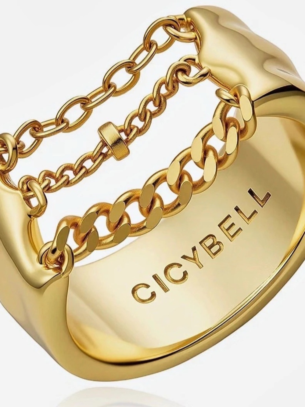 New CICYBELL Gold-Tone Chain ring